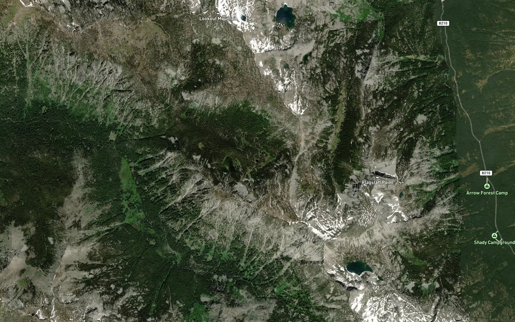 Satellite map of the Lapover Lake