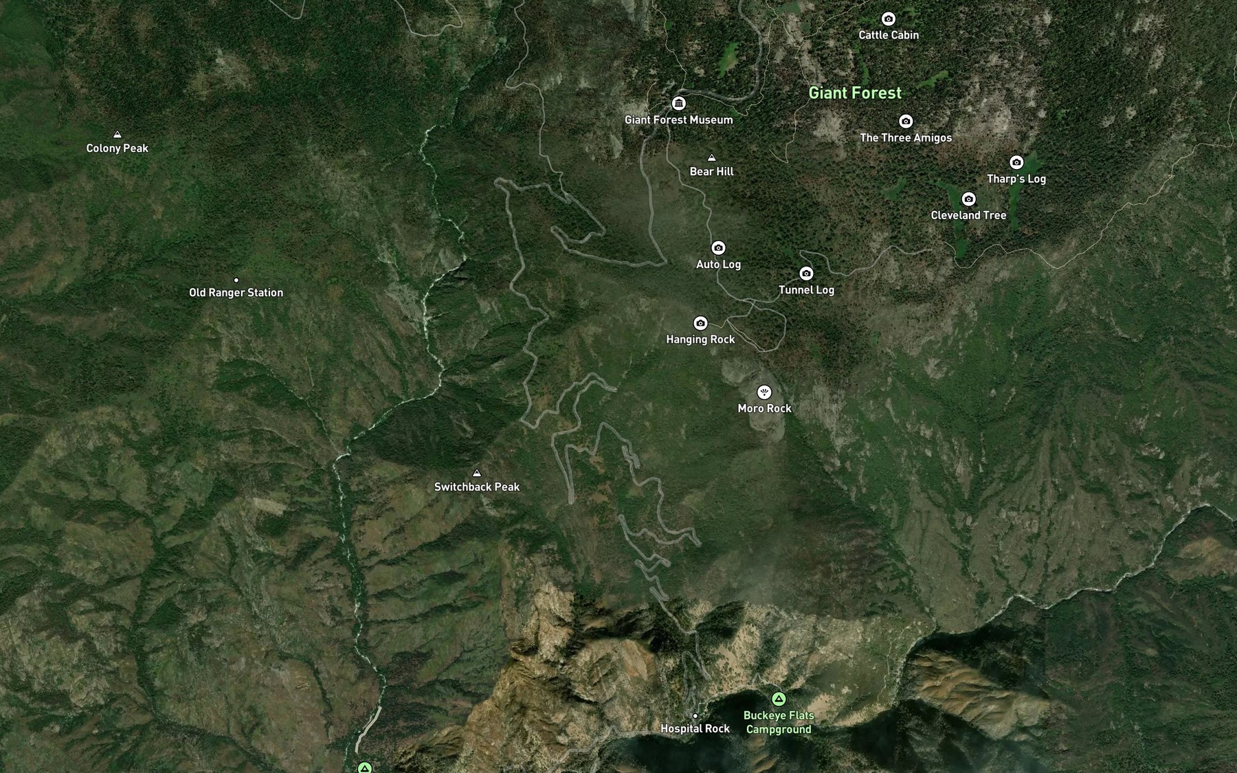 Satellite map of the Granite Spring