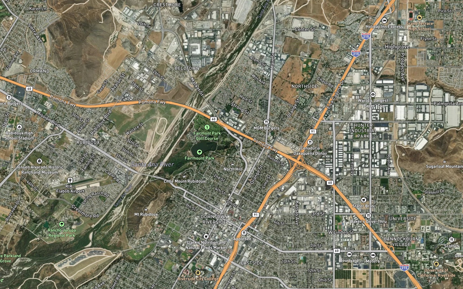 Satellite map of the Spring Brook