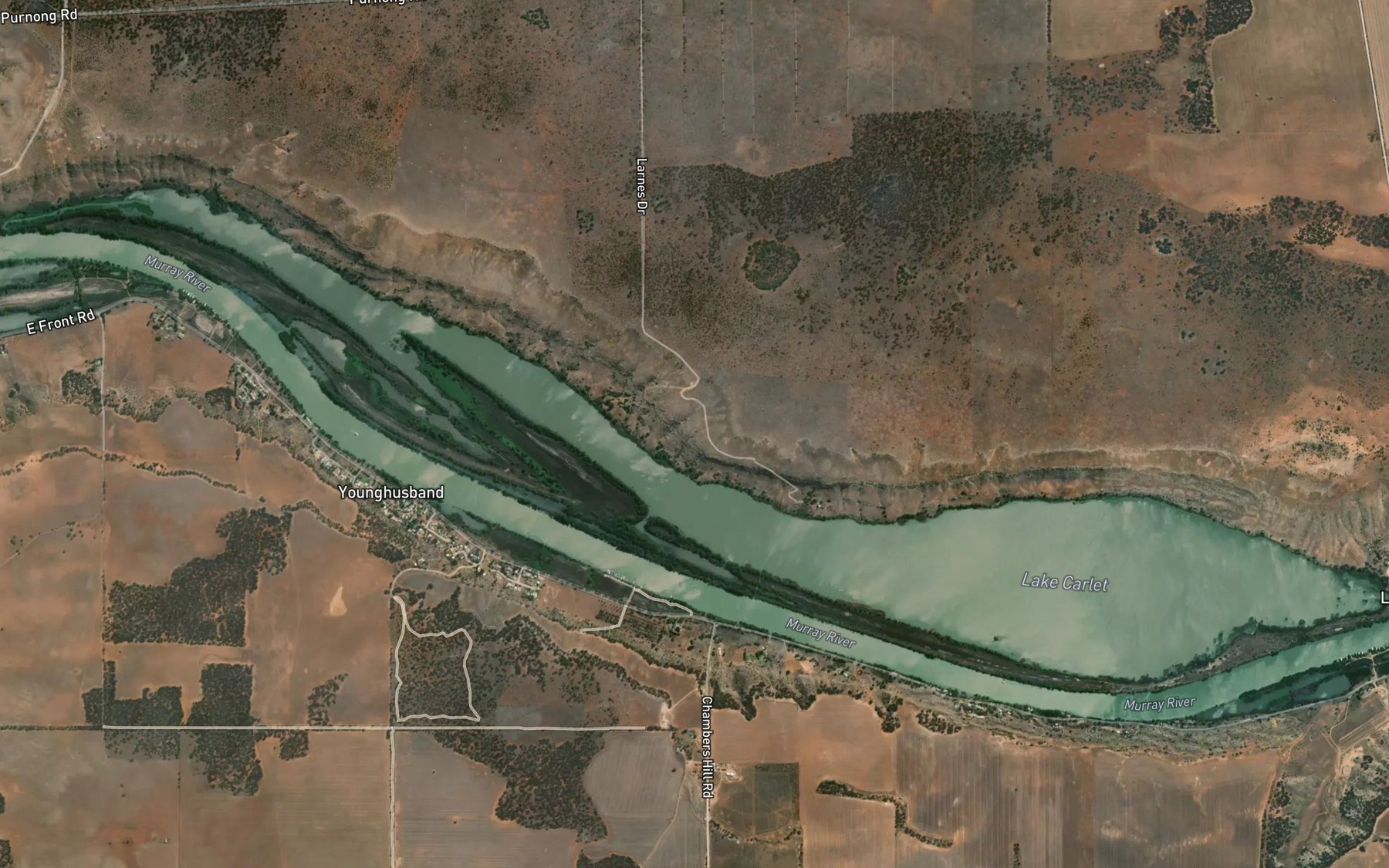 Satellite map of the Lake Carlet