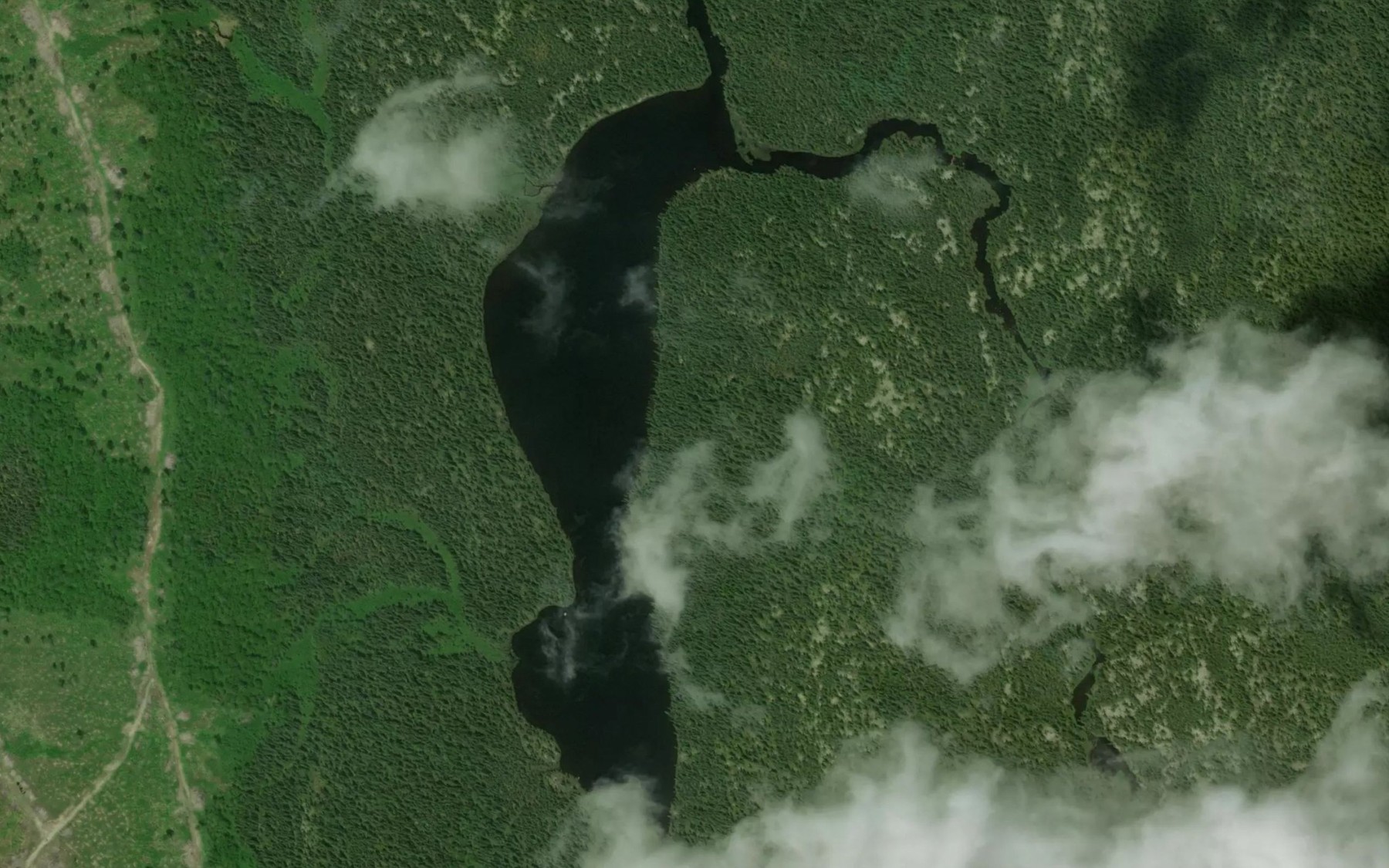 Satellite map of the Lac du Chien Pendu