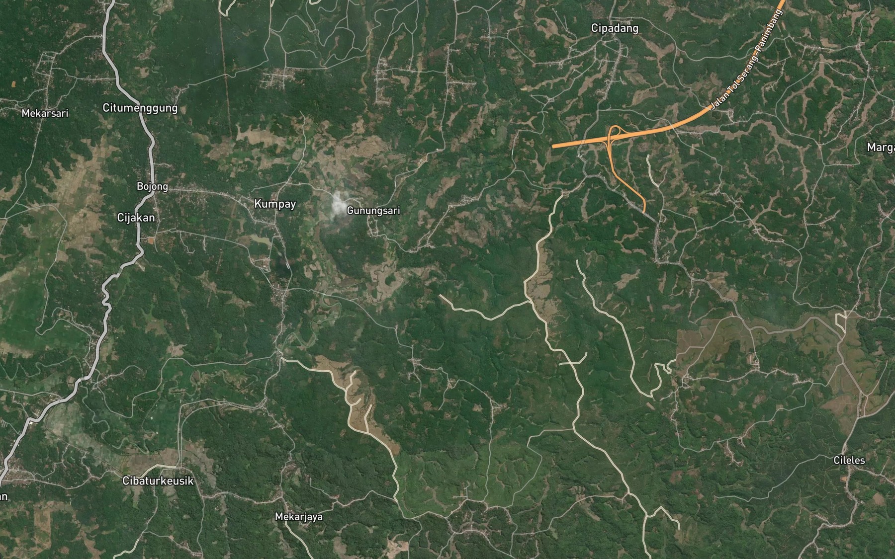 Satellite map of the Ci Bunyil