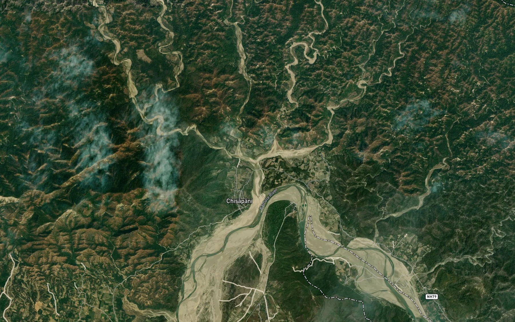 Satellite map of the Jogiya Khola