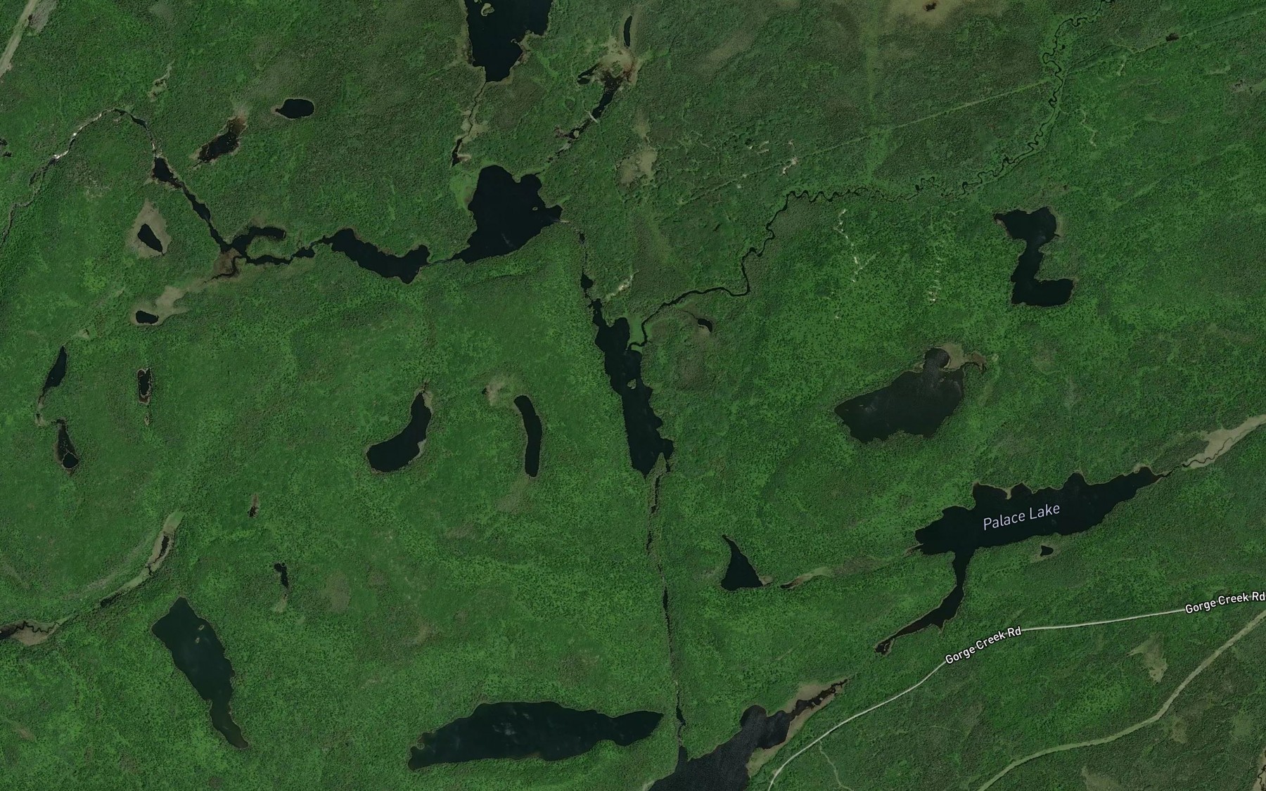 Satellite map of the Downey Lake