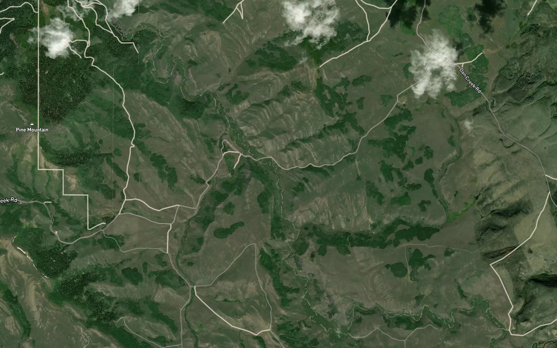 Satellite map of the King Creek