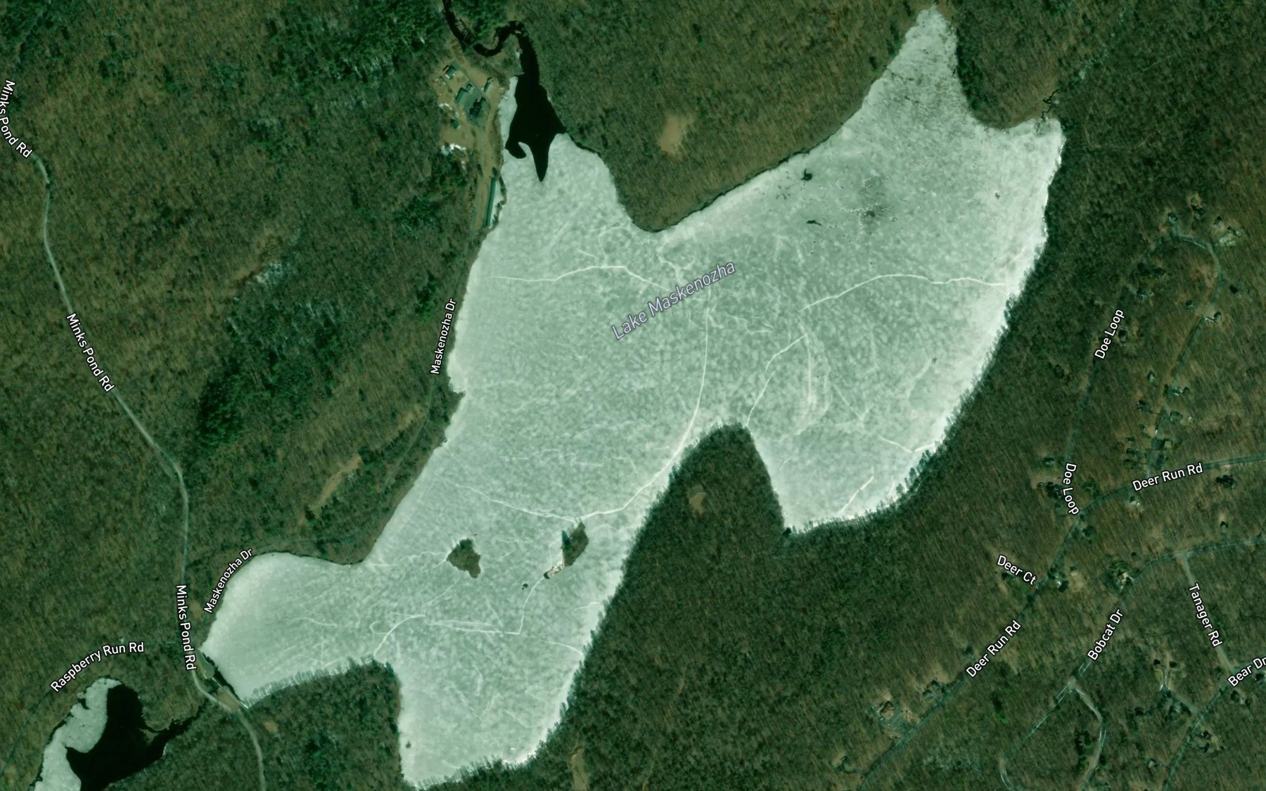 Satellite map of the Lake Maskenozha