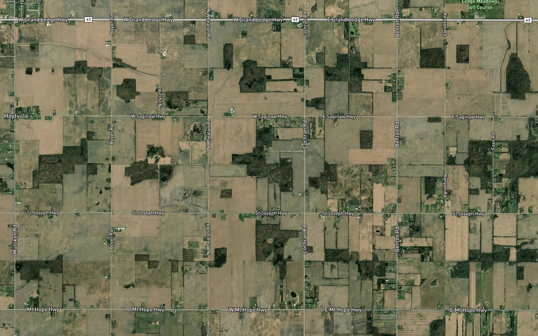 Satellite map of the Guinan Drain