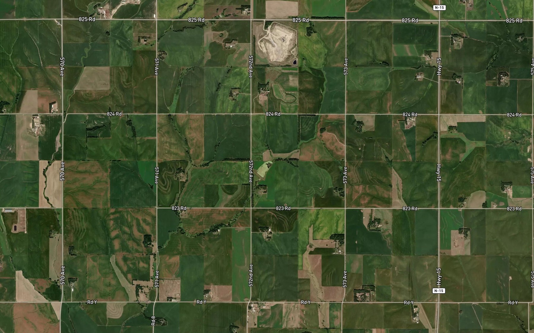 Satellite map of the Kucera Reservoir