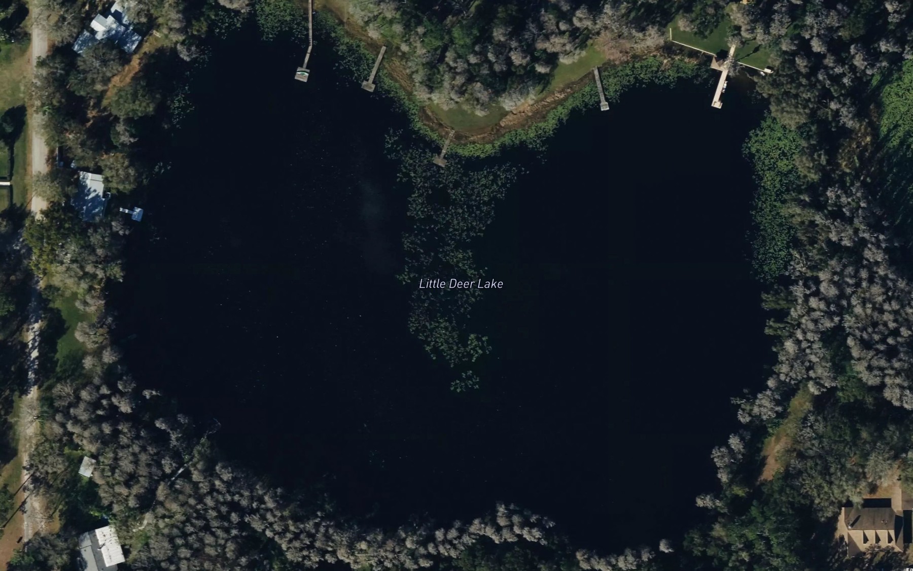 Satellite map of the Little Deer Lake