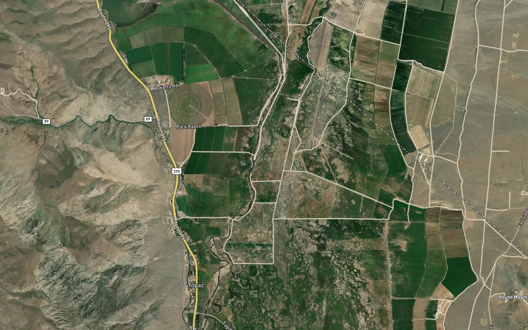 Satellite map of the East Slough