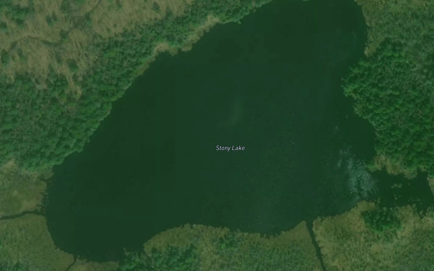 Satellite map of the Stony Lake