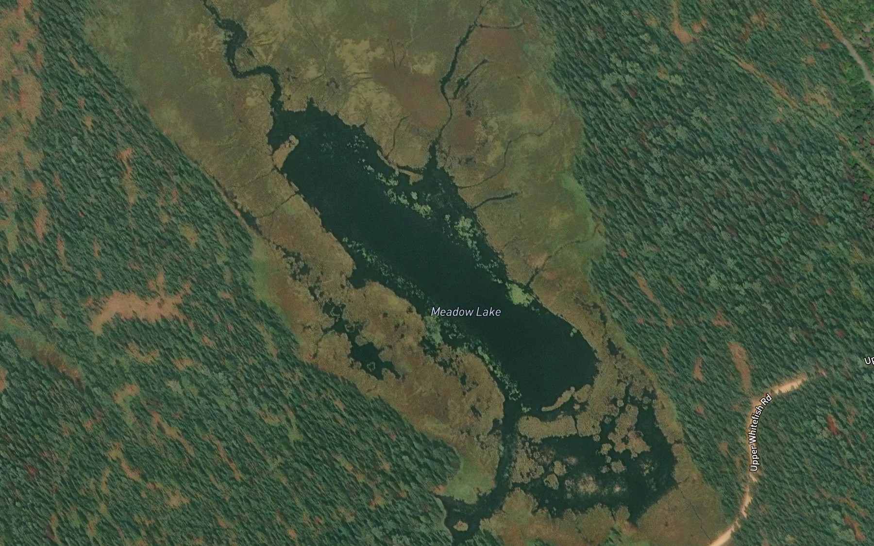 Satellite map of the Meadow Lake