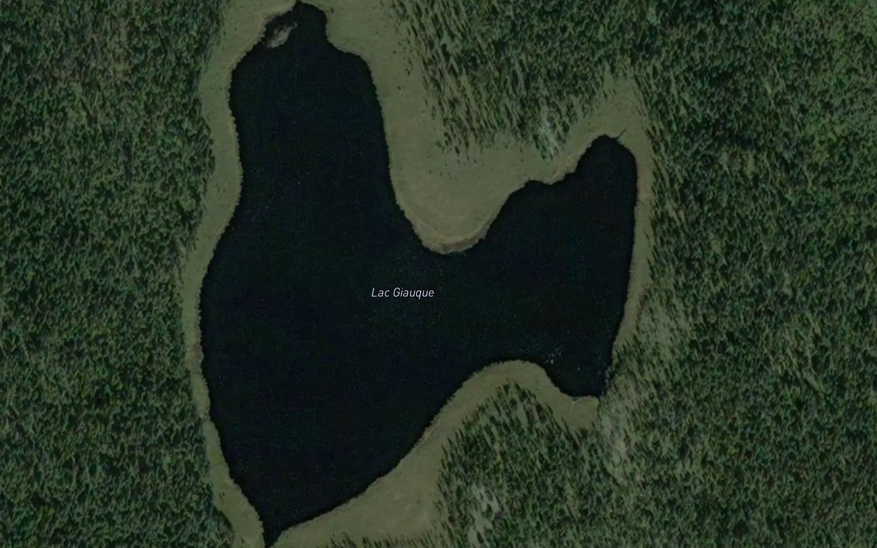 Satellite map of the Lac Giauque