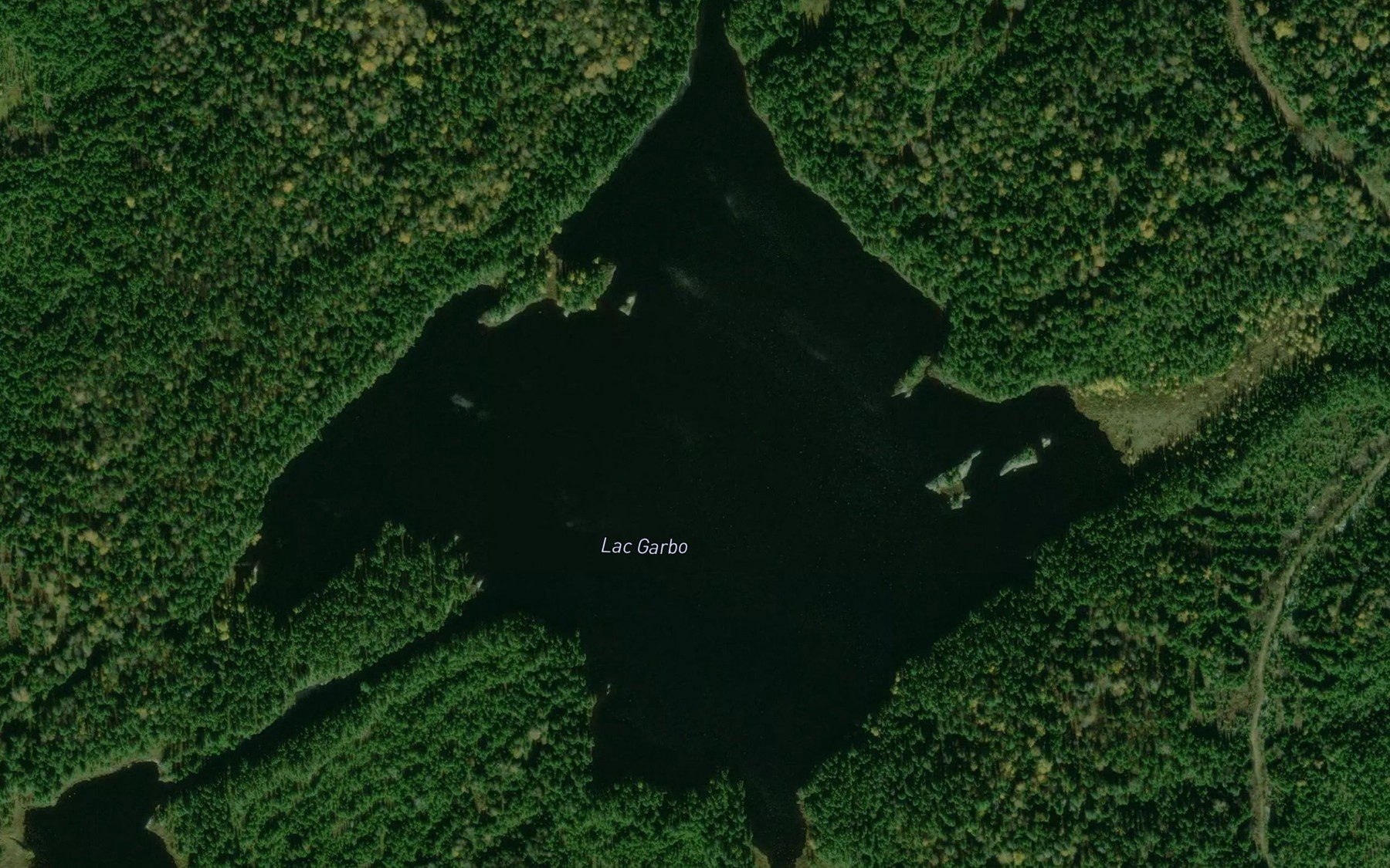 Satellite map of the Lac Garbo