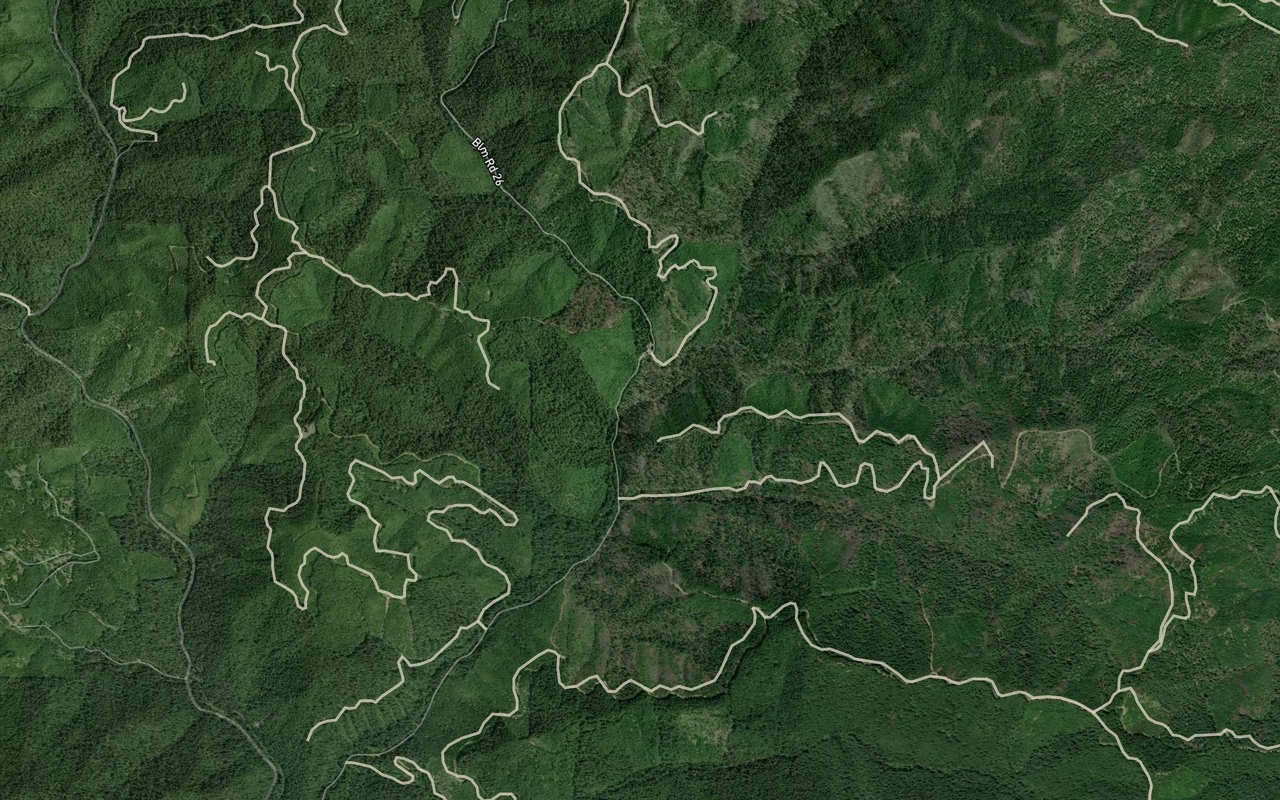 Satellite map of the Francis Creek