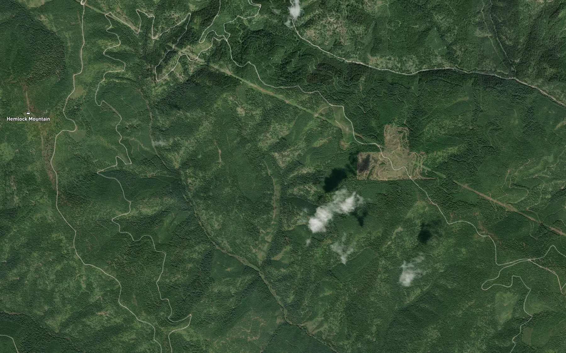 Satellite map of the Hull Creek