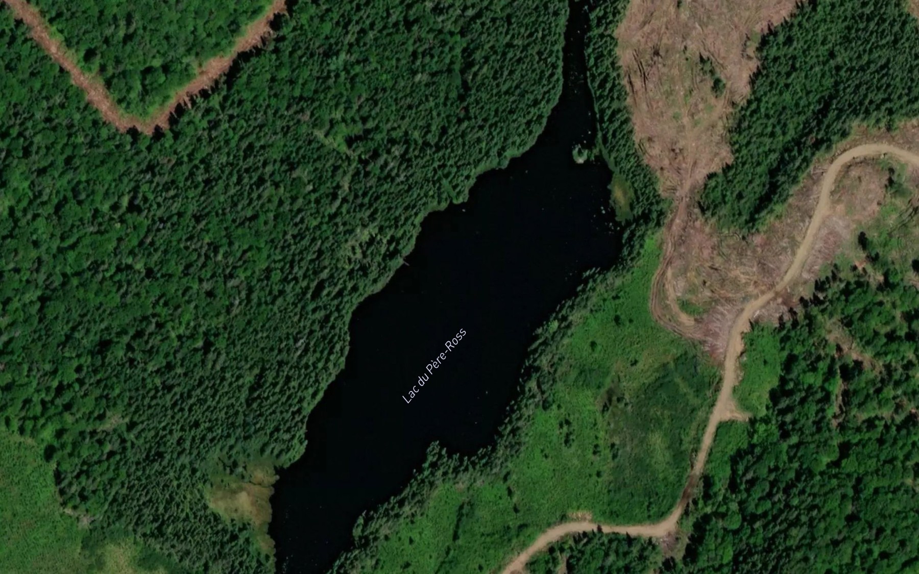 Satellite map of the Lac du Pere-Ross