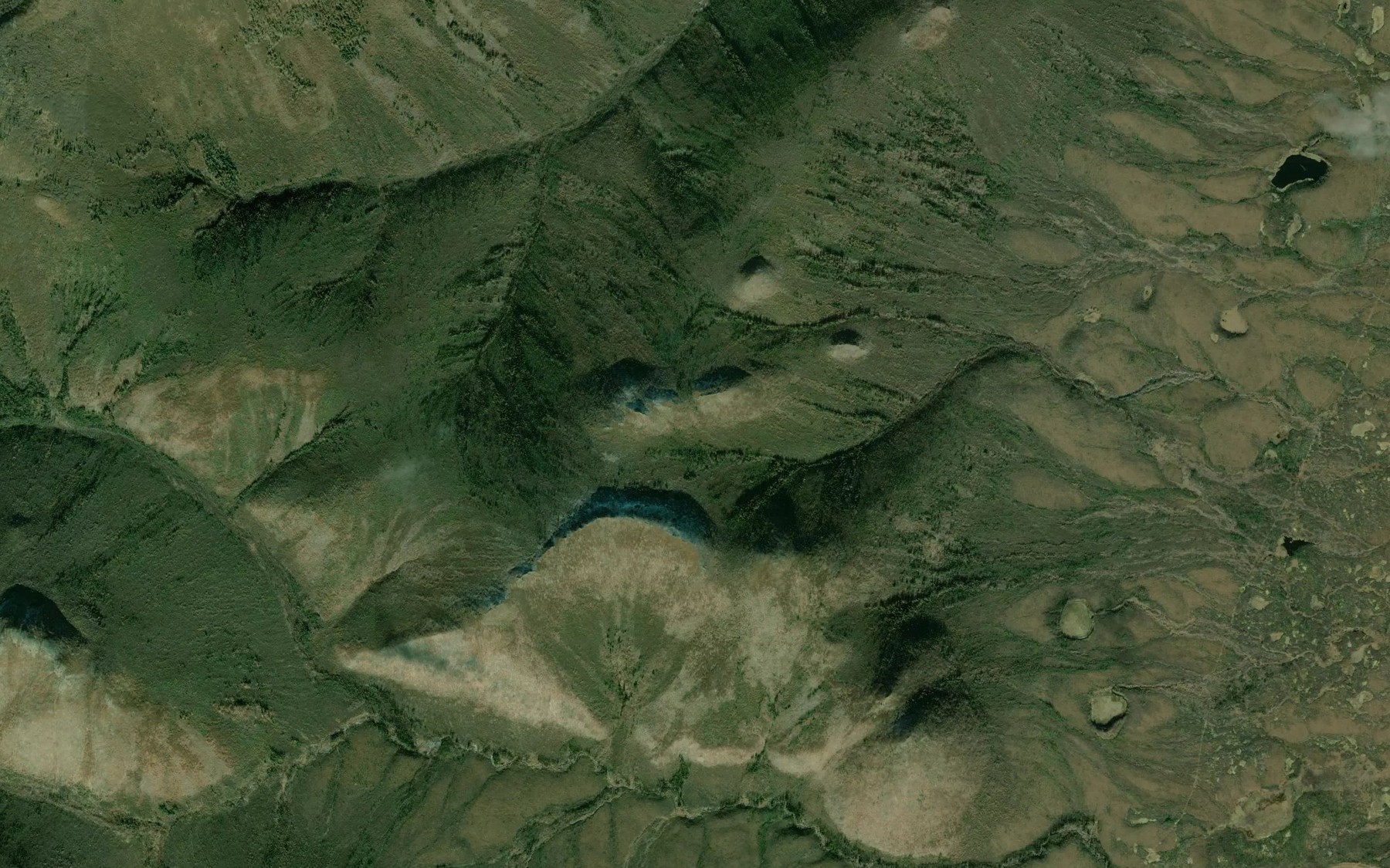 Satellite map of the Frying Pan Creek
