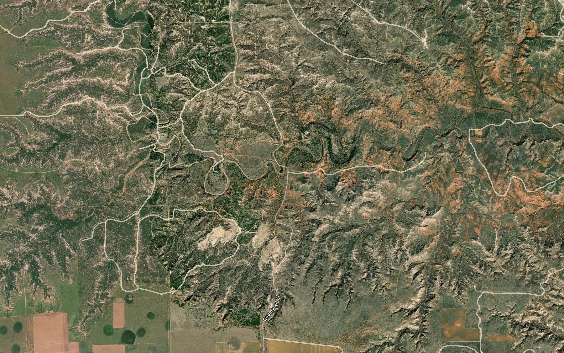 Satellite map of the Indian Creek