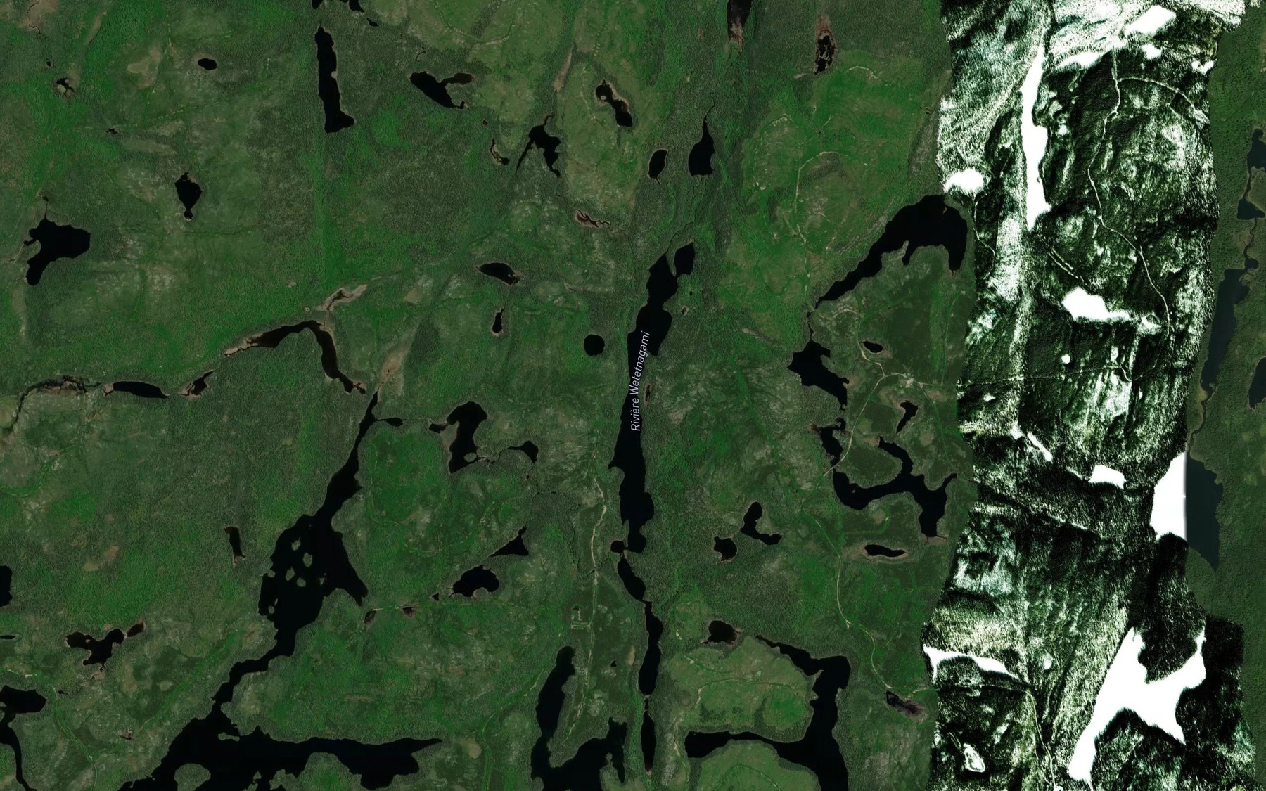 Satellite map of the Lac Mitikocike