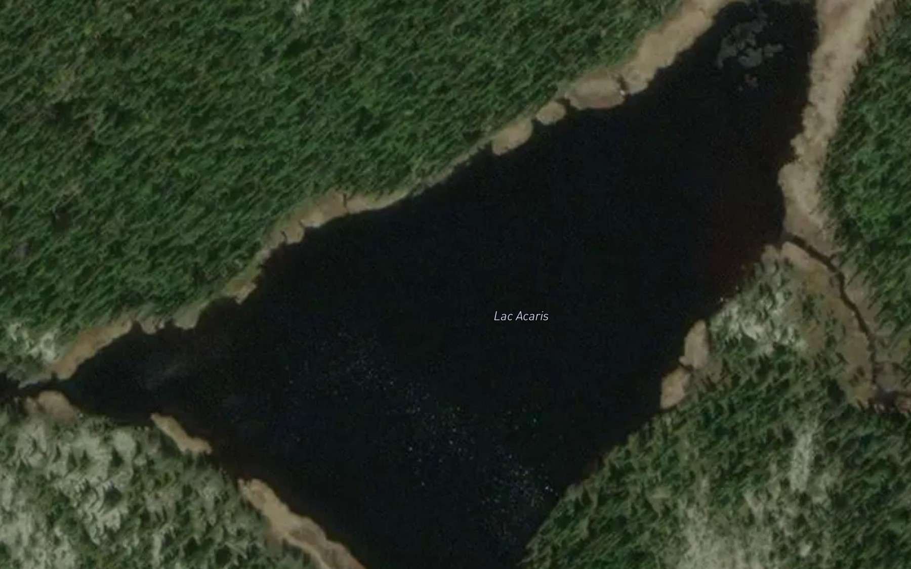 Satellite map of the Lac Acaris