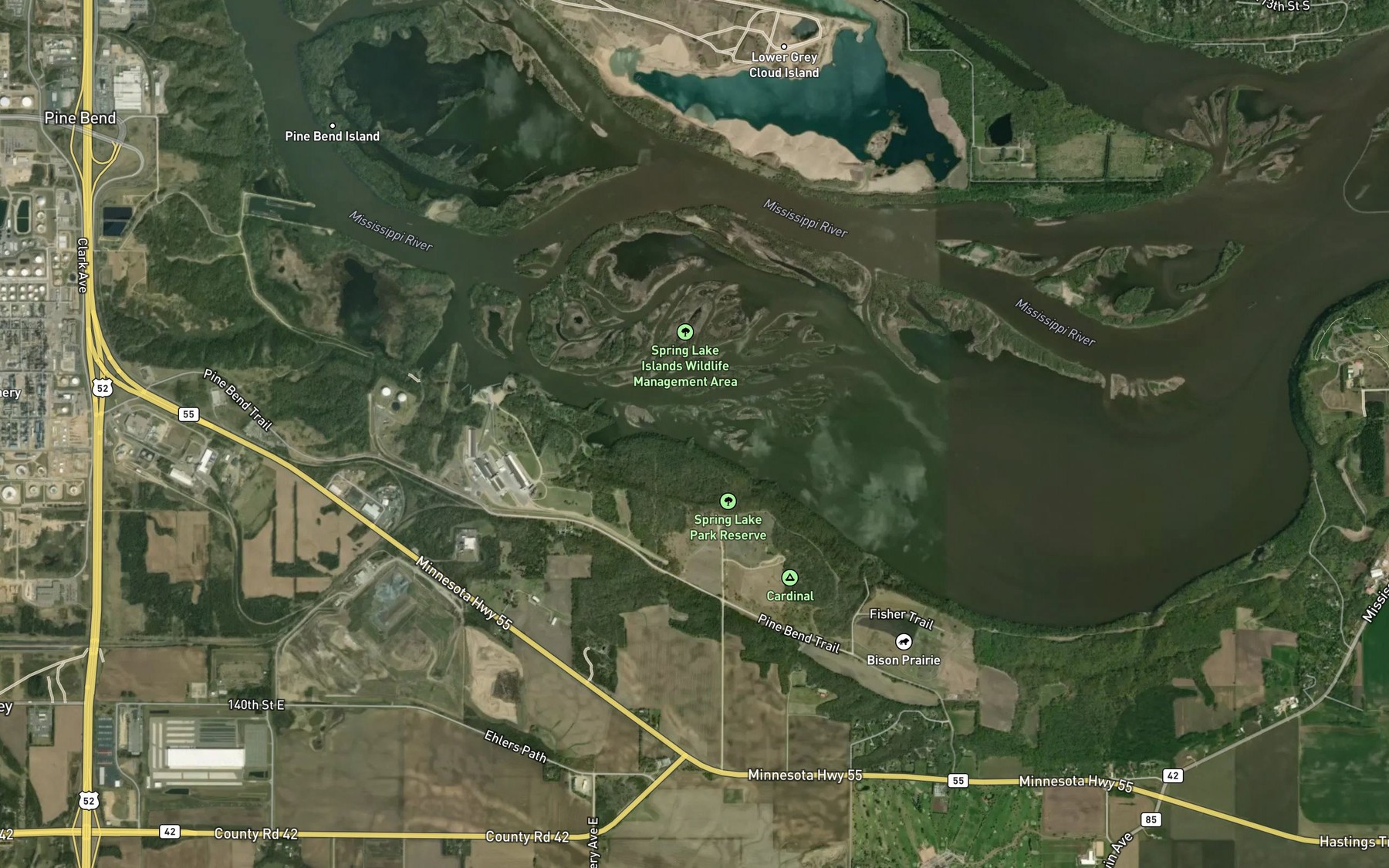 Satellite map of the Spot 2