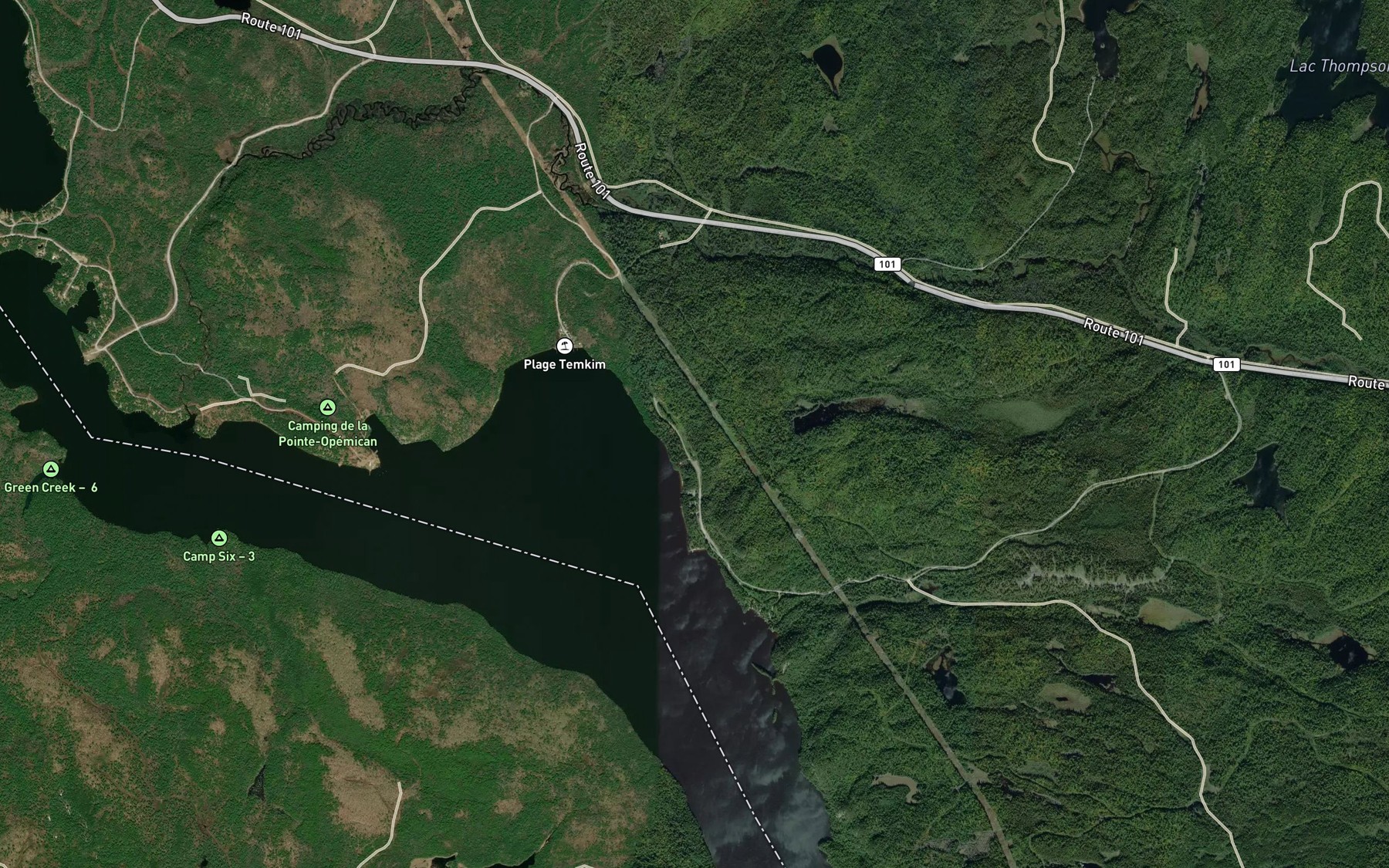 Satellite map of the Baie Thompson