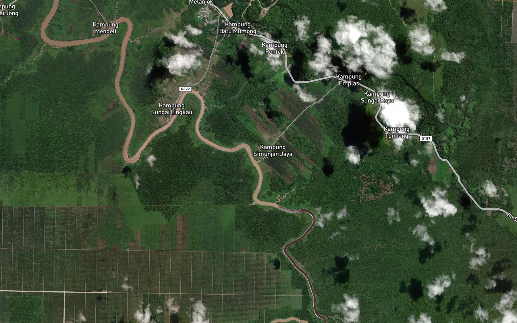 Satellite map of the Sungai Simunjan Tebang