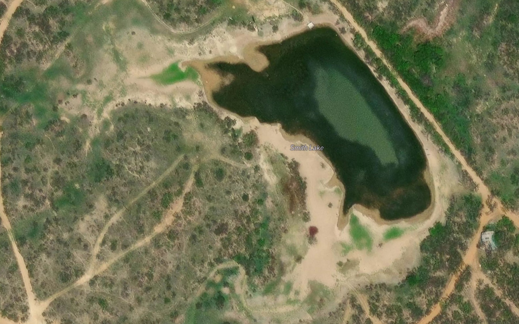 Satellite map of the Smith Lake