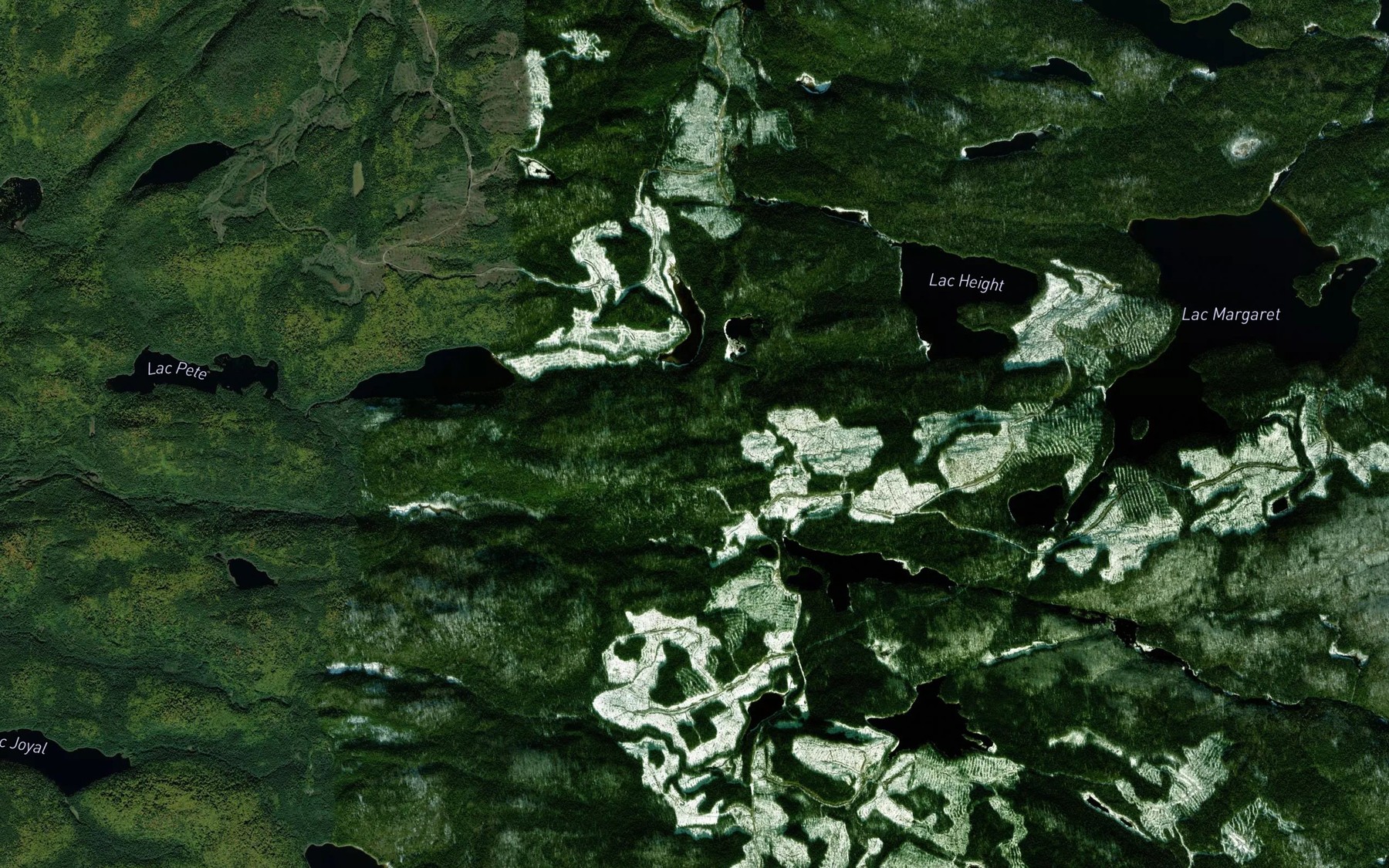 Satellite map of the Lac Moss