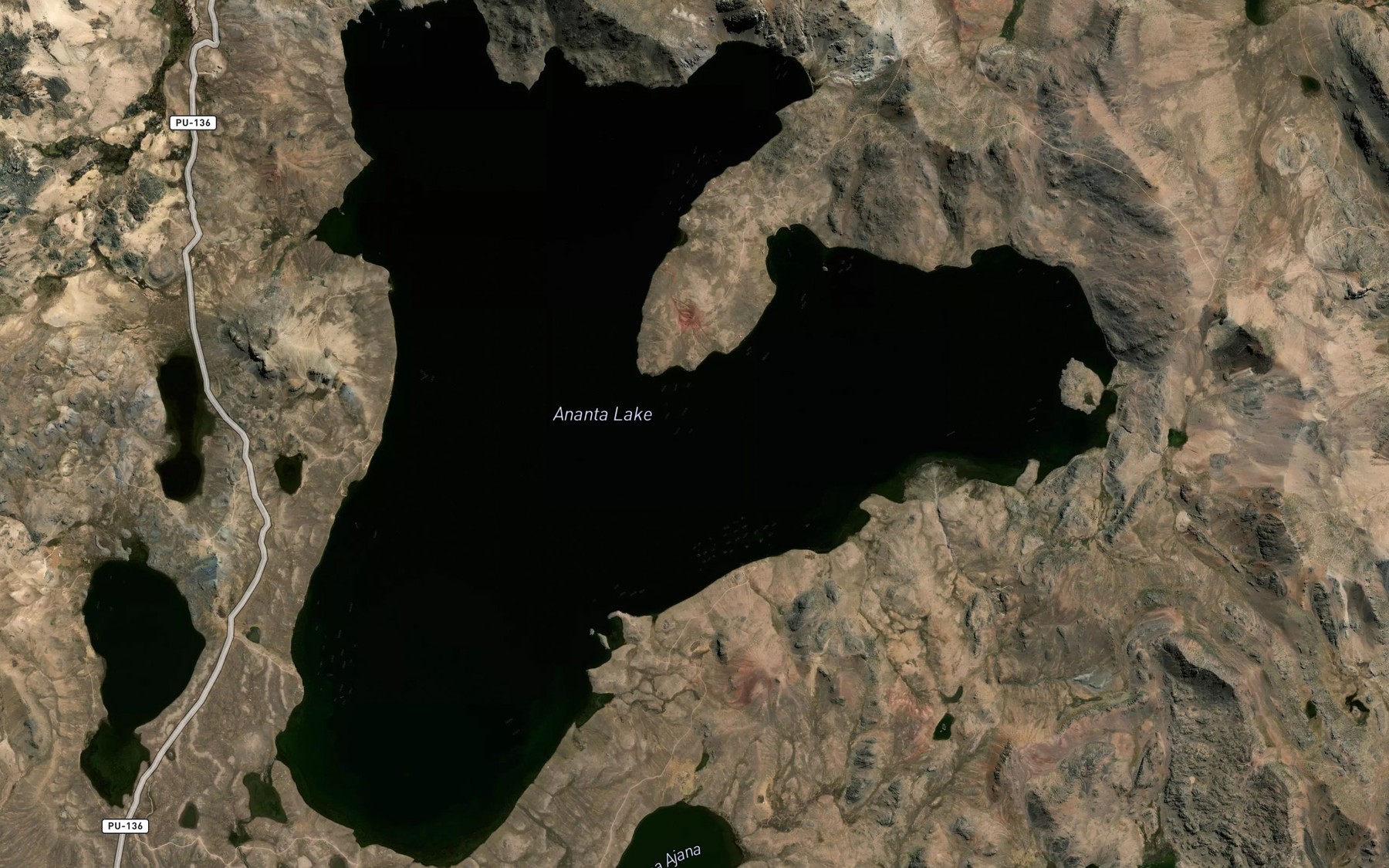 Satellite map of the Laguna Ananta