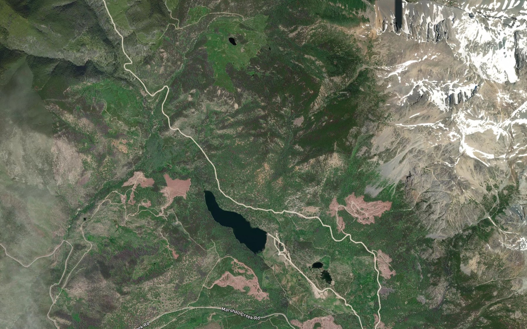 Satellite map of the Cromer Creek