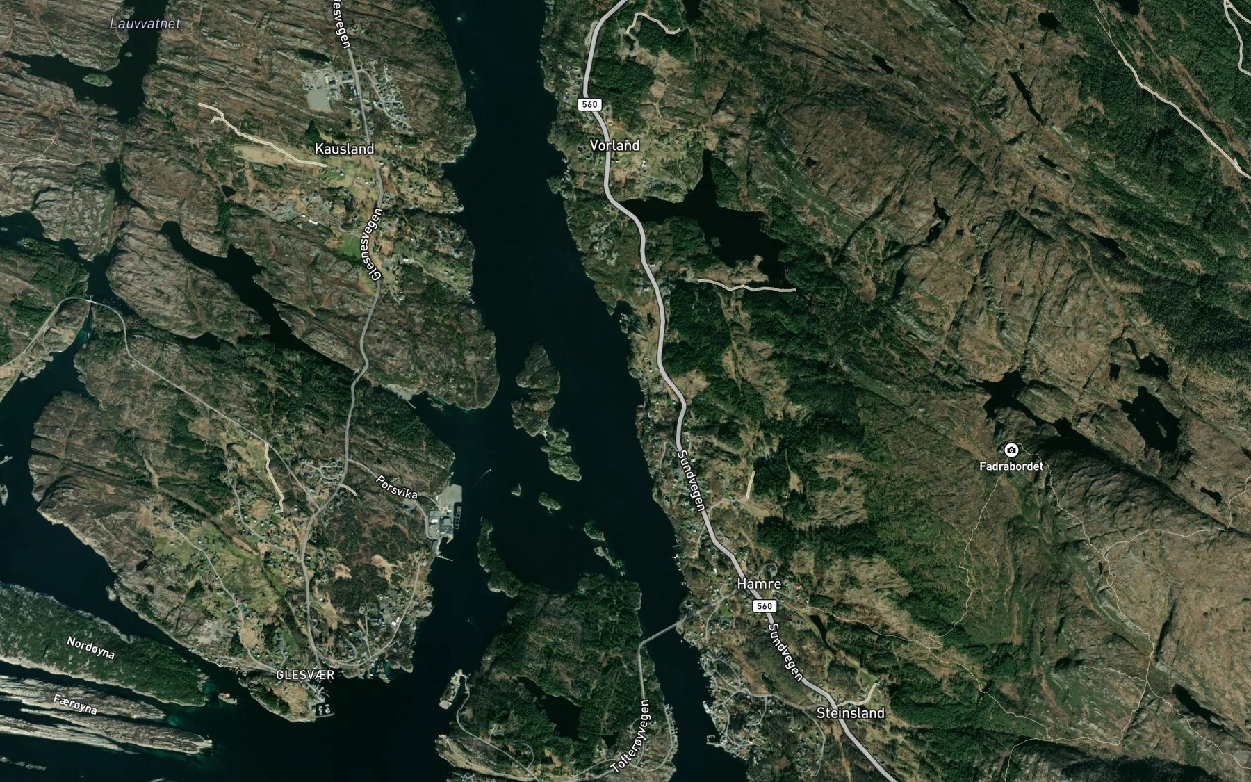 Satellite map of the Leitesvika