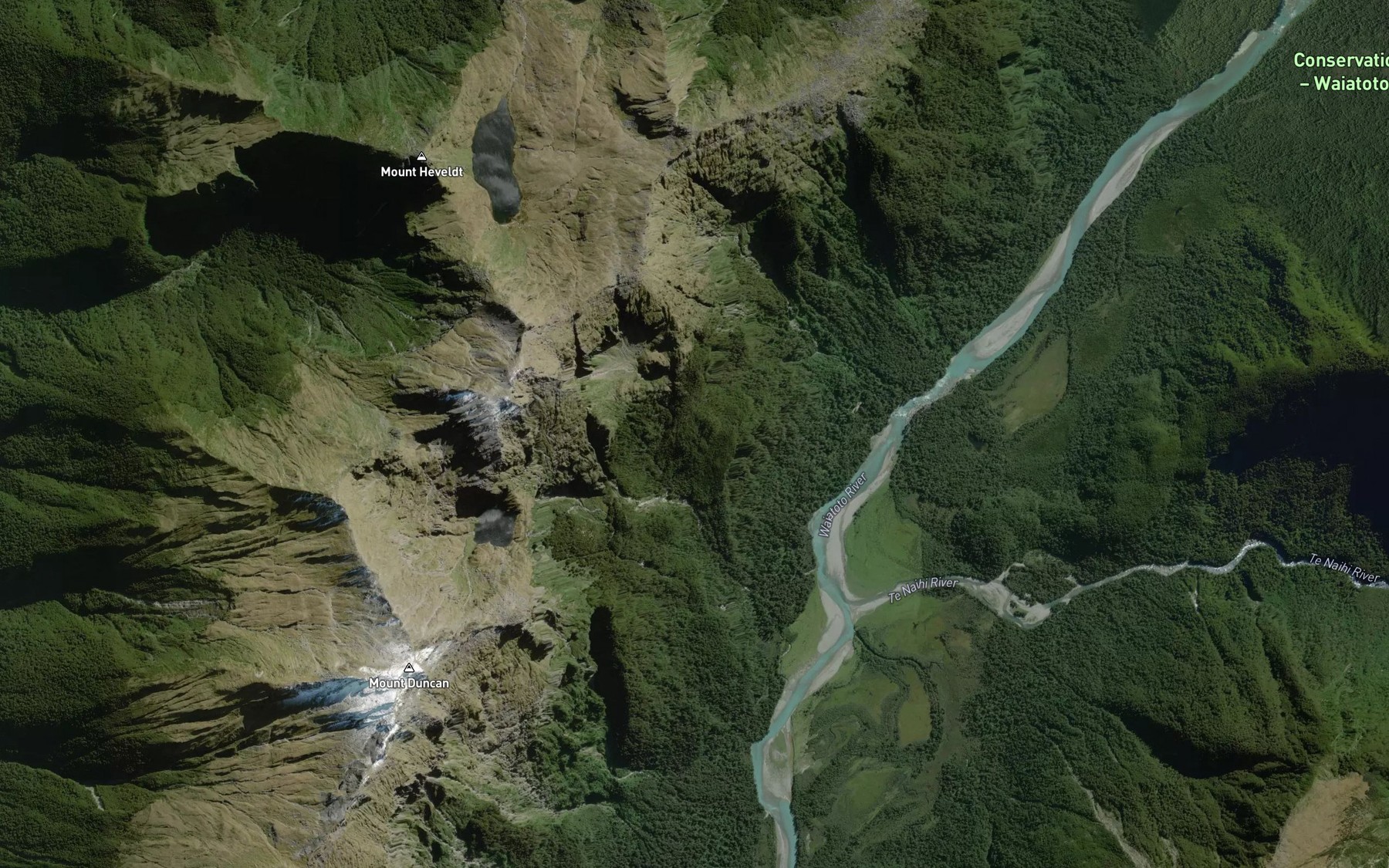 Satellite map of the Thrill Creek