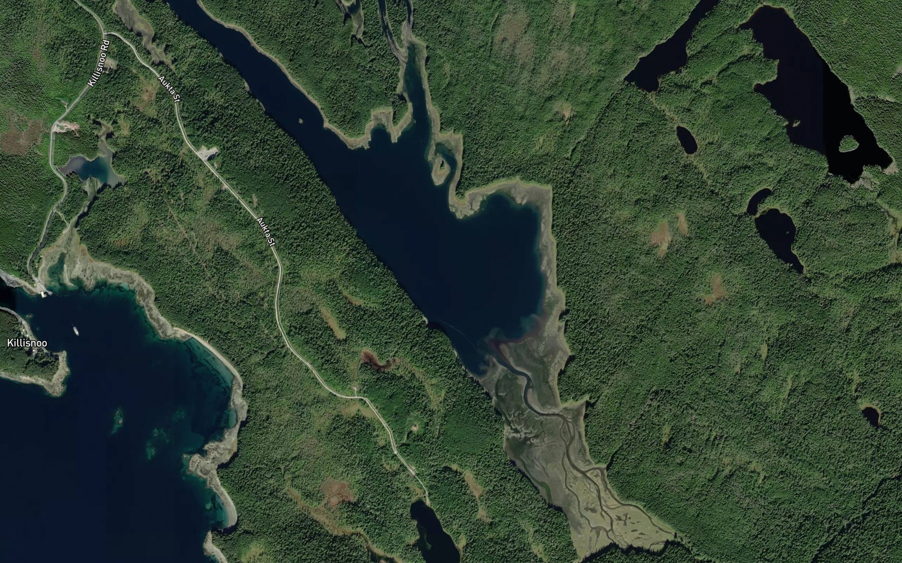 Satellite map of the Favorite Bay