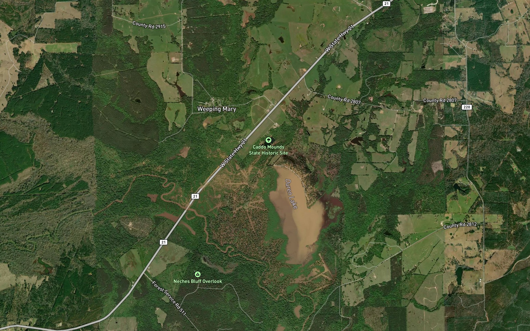 Satellite map of the Forman Lake