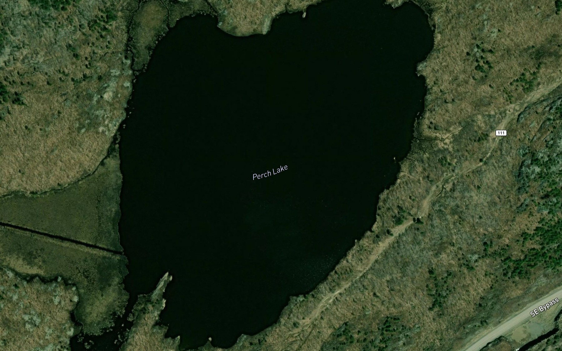 Satellite map of the Perch Lake