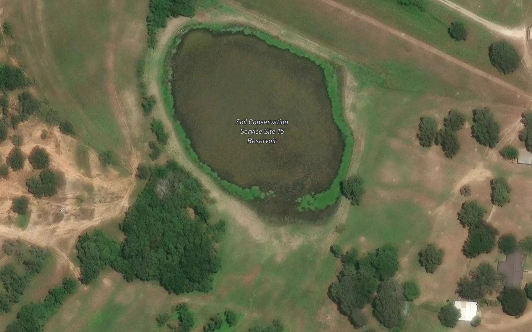 Satellite map of the Reservoir Number Fifteen