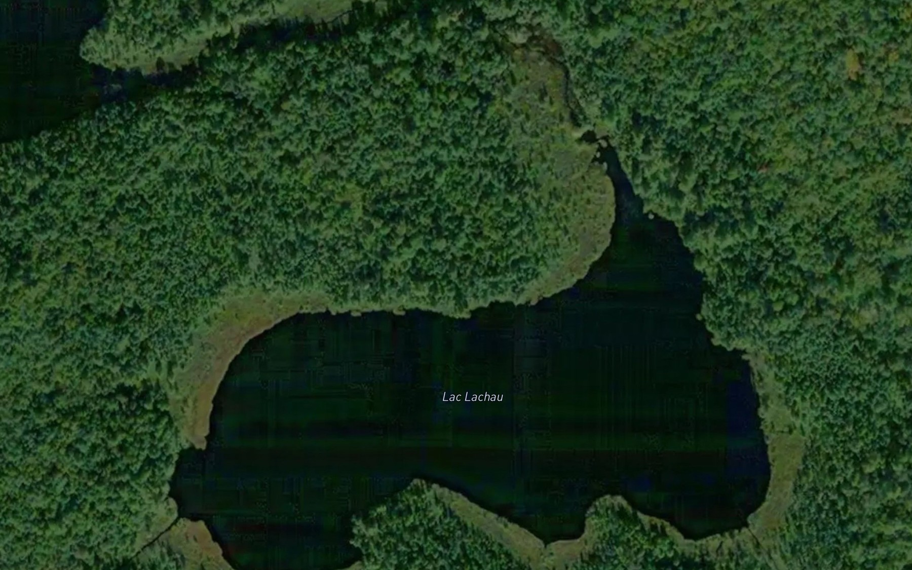 Satellite map of the Lac Lachau