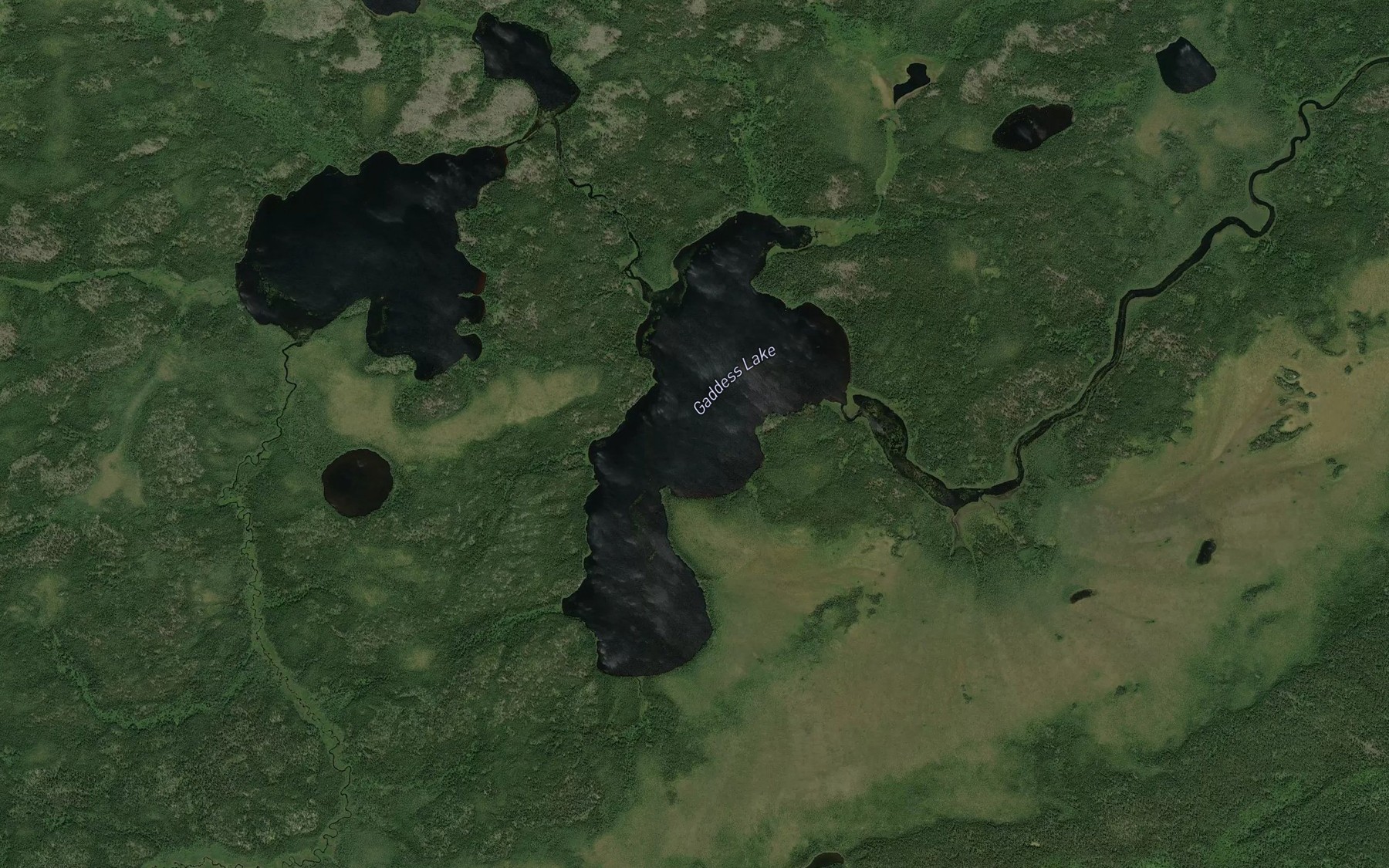 Satellite map of the Gaddess Lake