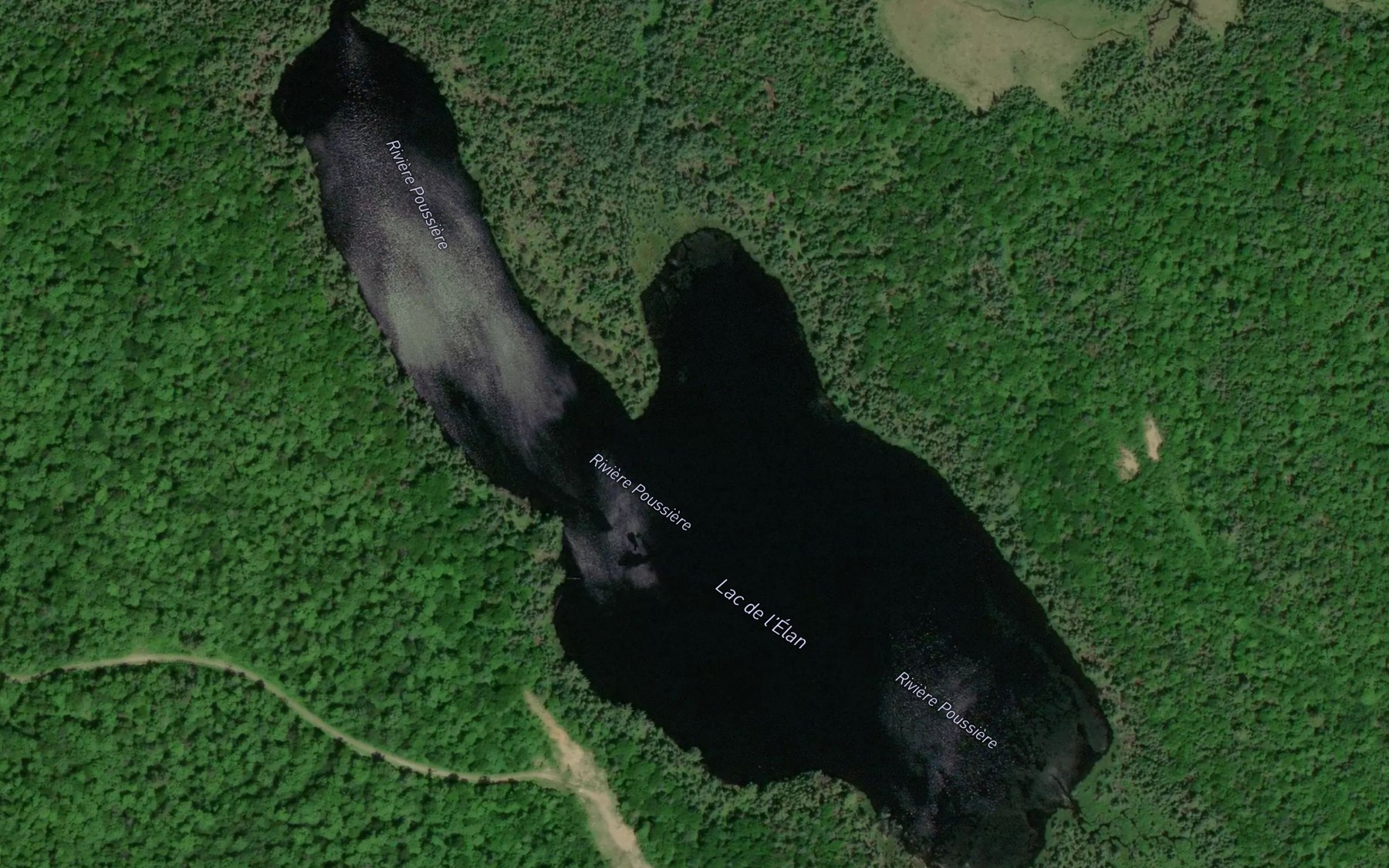 Satellite map of the Lac de l'Elan