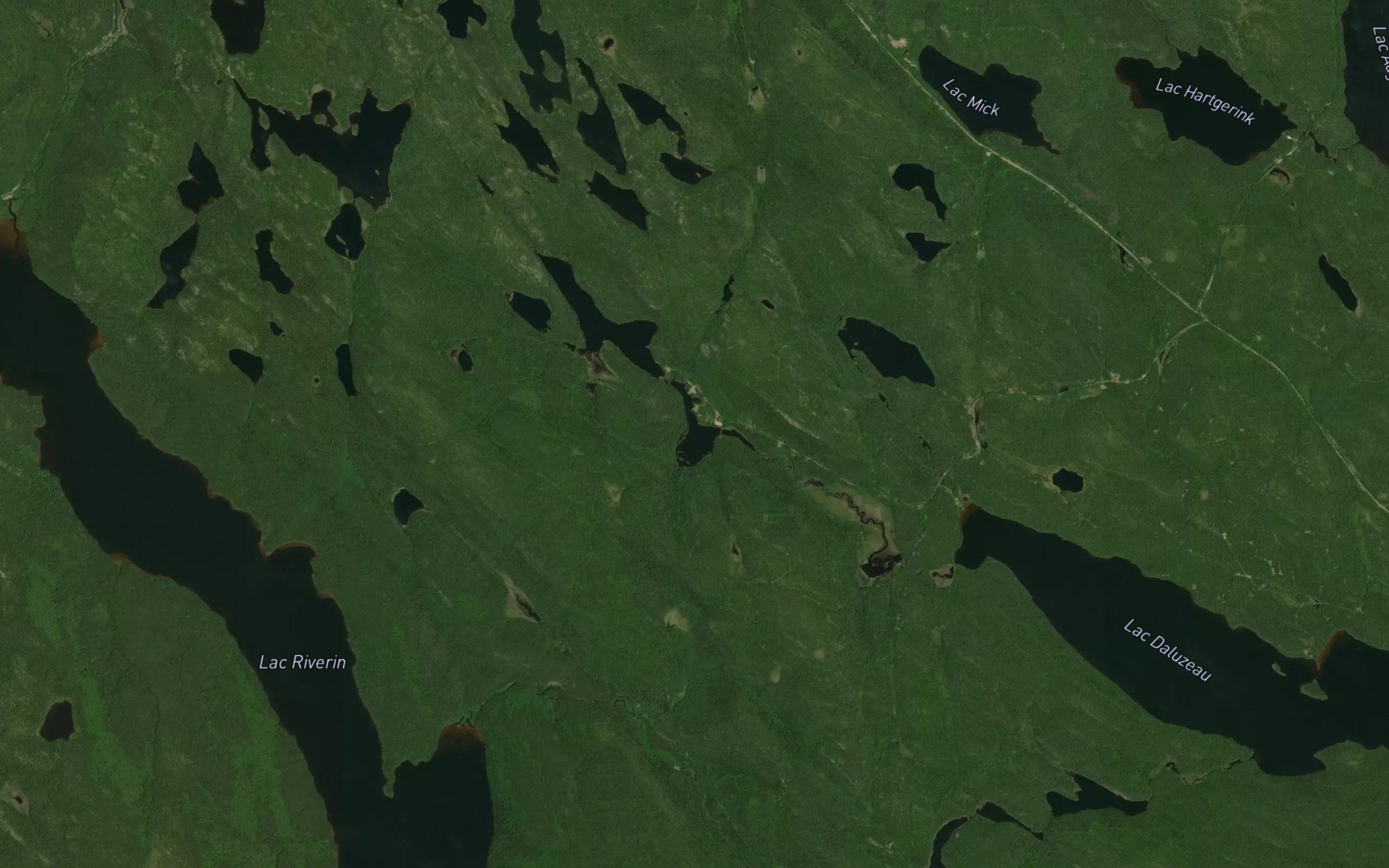 Satellite map of the Lac Bidou