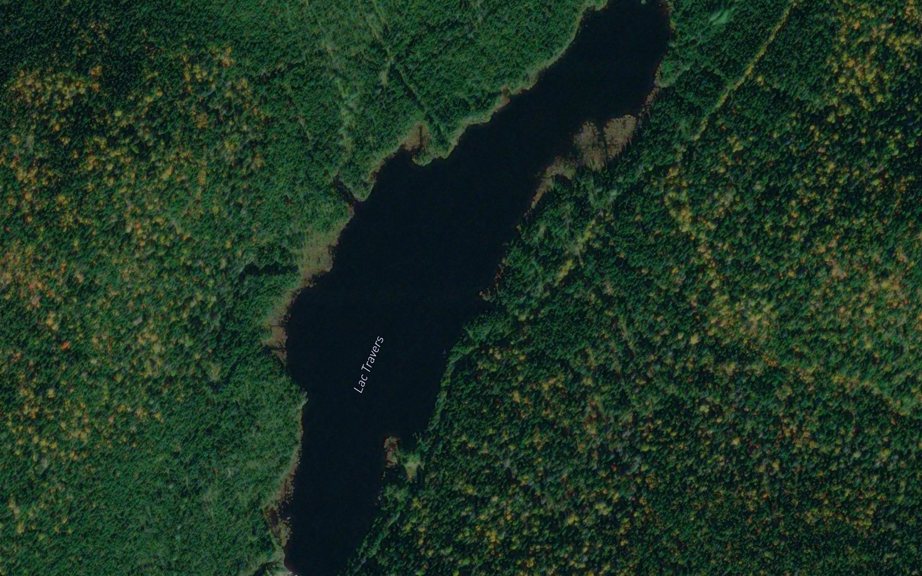 Satellite map of the Lac Travers