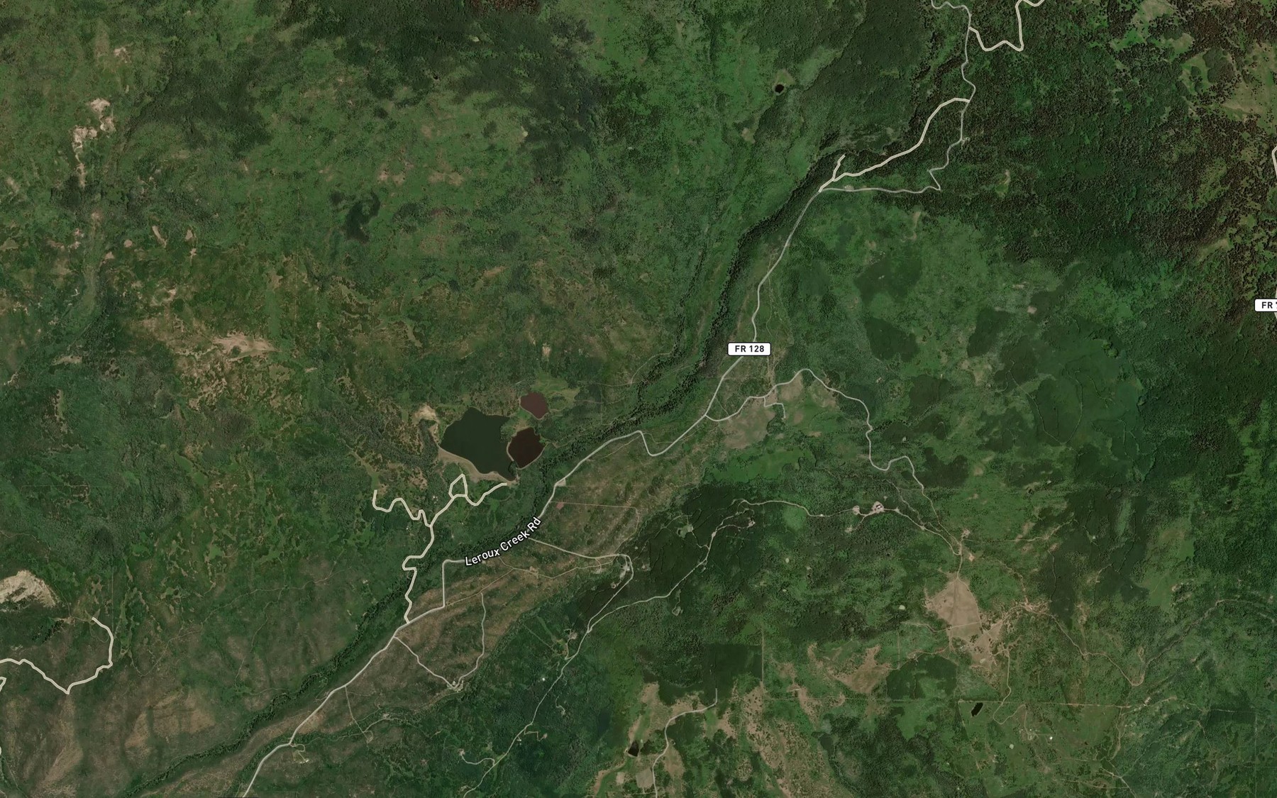 Satellite map of the West Leroux Creek
