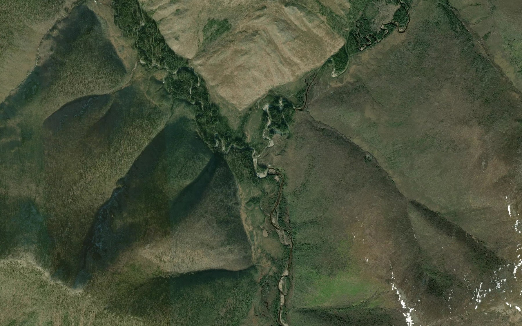 Satellite map of the Frozenfoot Creek