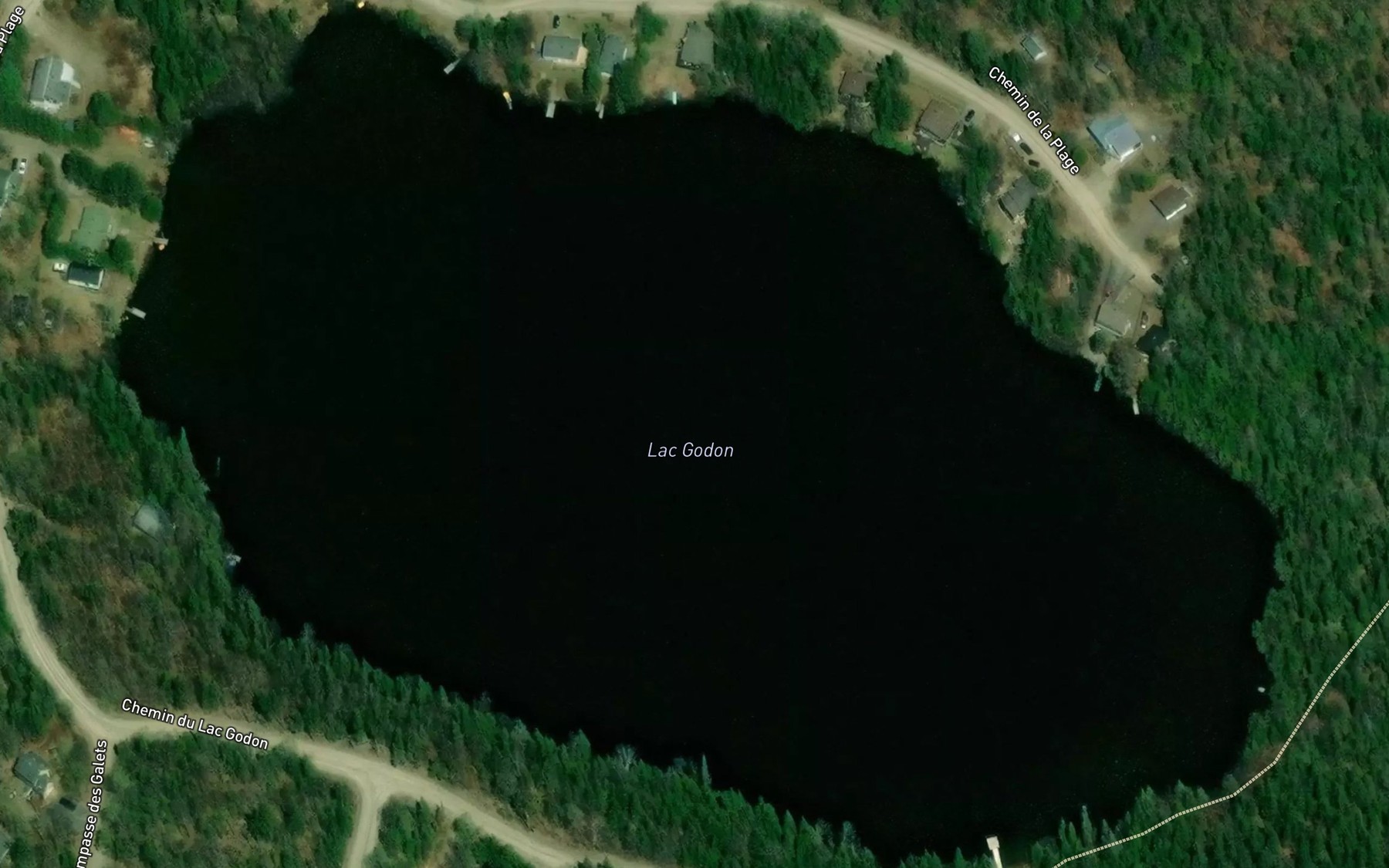 Satellite map of the Lac Godon