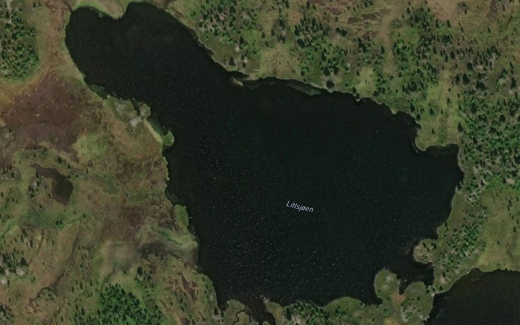 Satellite map of the Litlsjoen