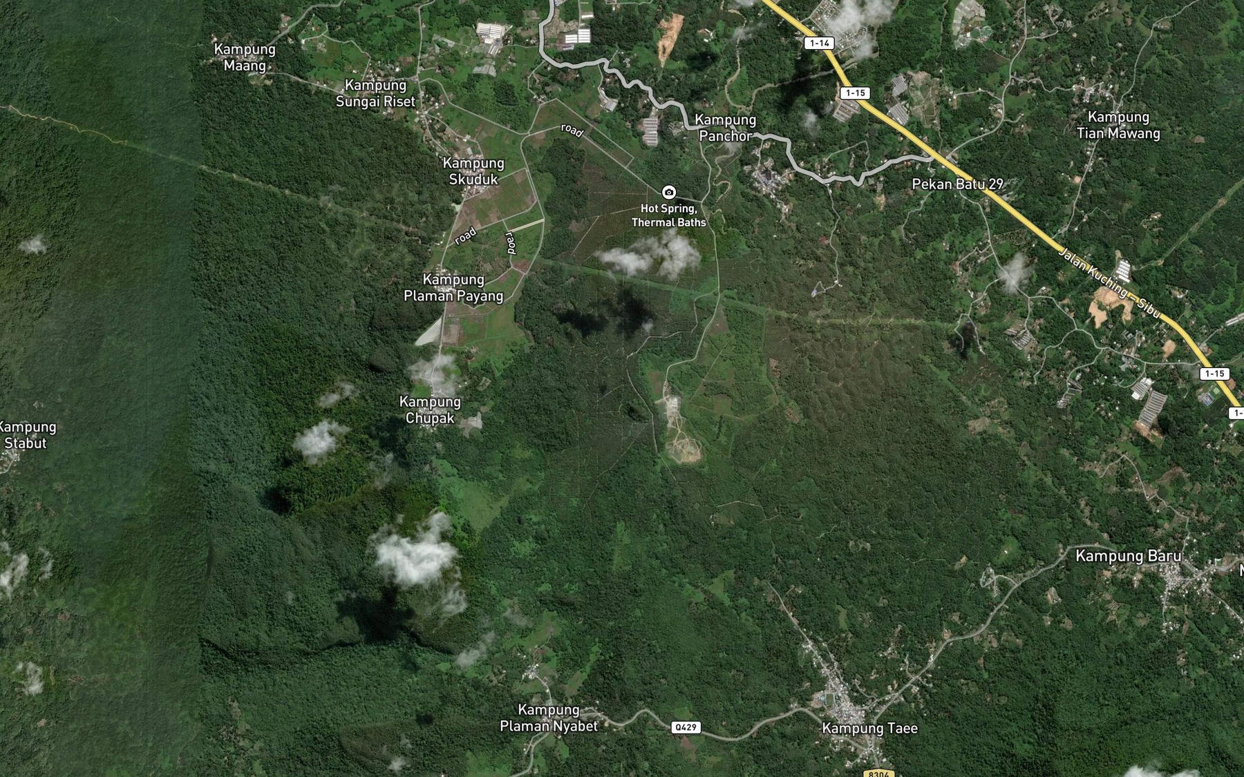 Satellite map of the Sungai Engkam