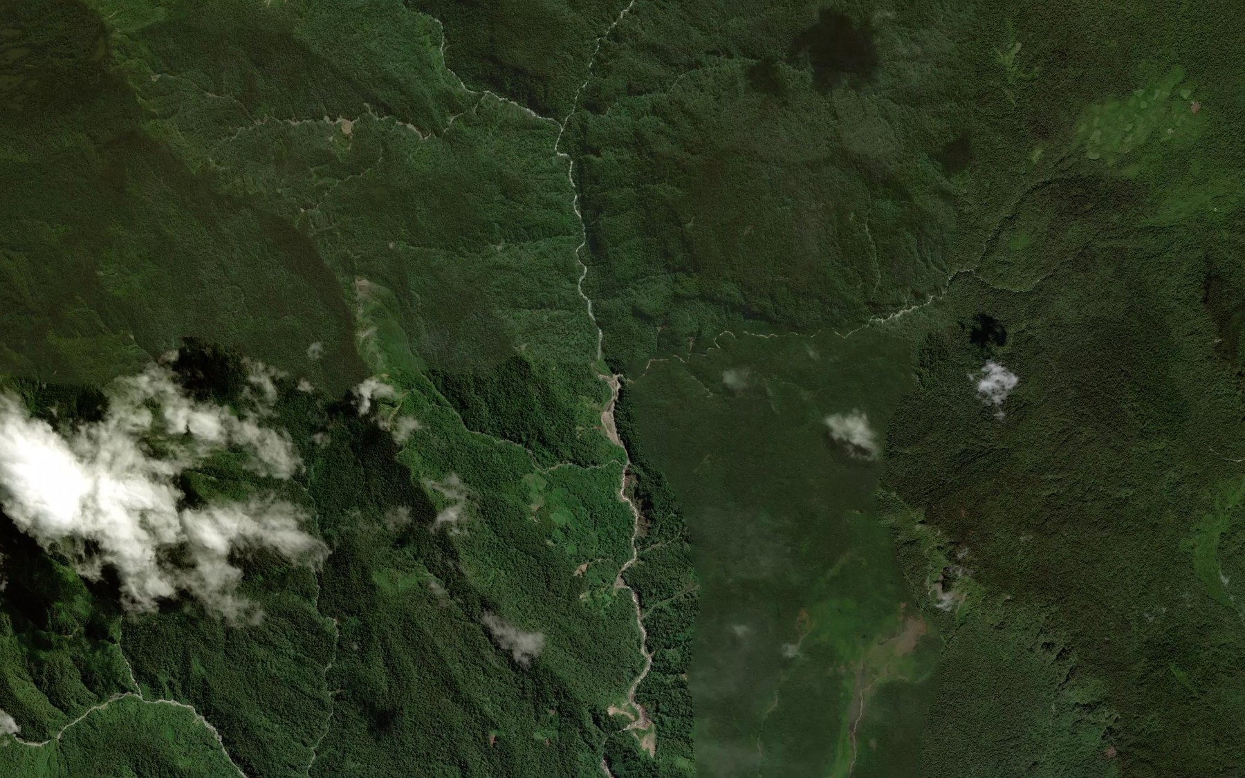 Satellite map of the Digang River