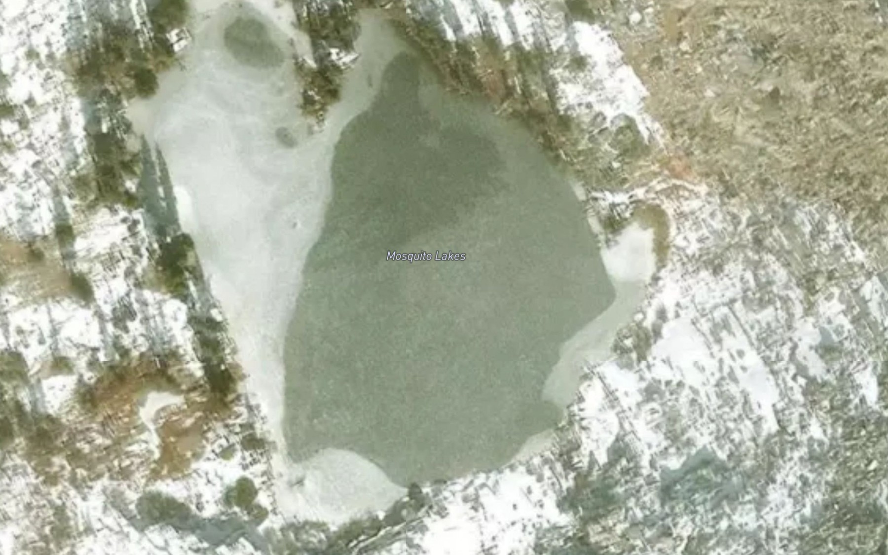 Satellite map of the Mosquito Lakes